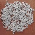 100pcs Mini Screw Eye Pin Pegs 8 X 4mm Hooks Self-Tapping Screws for Arts & Crafts Cork Top Bottles DIY Jewelry Making (Silvery).