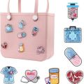 7PCS Nurse Beach Bag Charms for Bag Cute Decoration Accessories Perfect for Beach Tote Bag, is a Good Gift for Family, Wife and. 