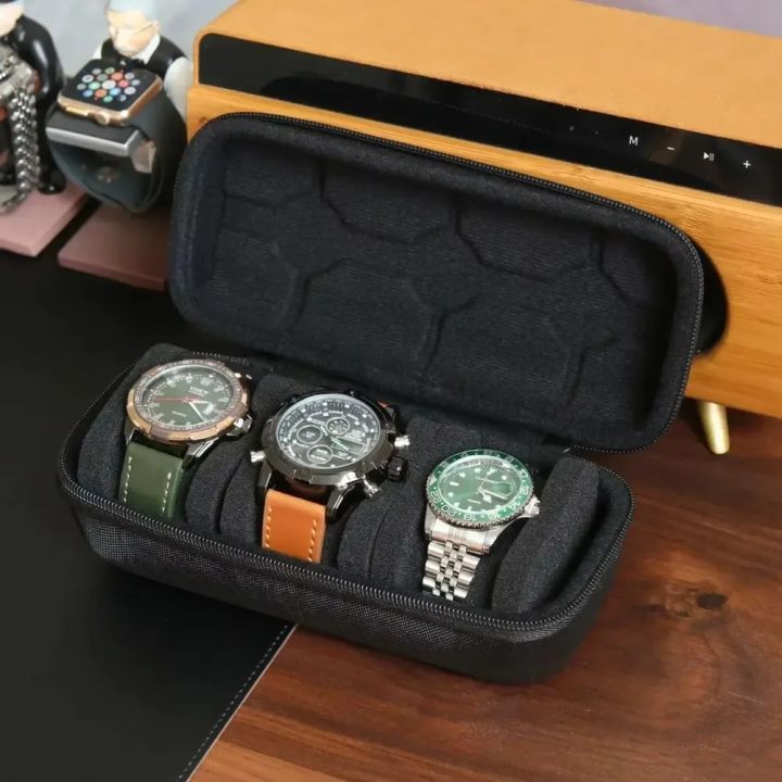 Watch Box Organizer for Men or Women Watch Travel Case Portable Storage Watch Display Holder for Wristwatches and Smart Watches