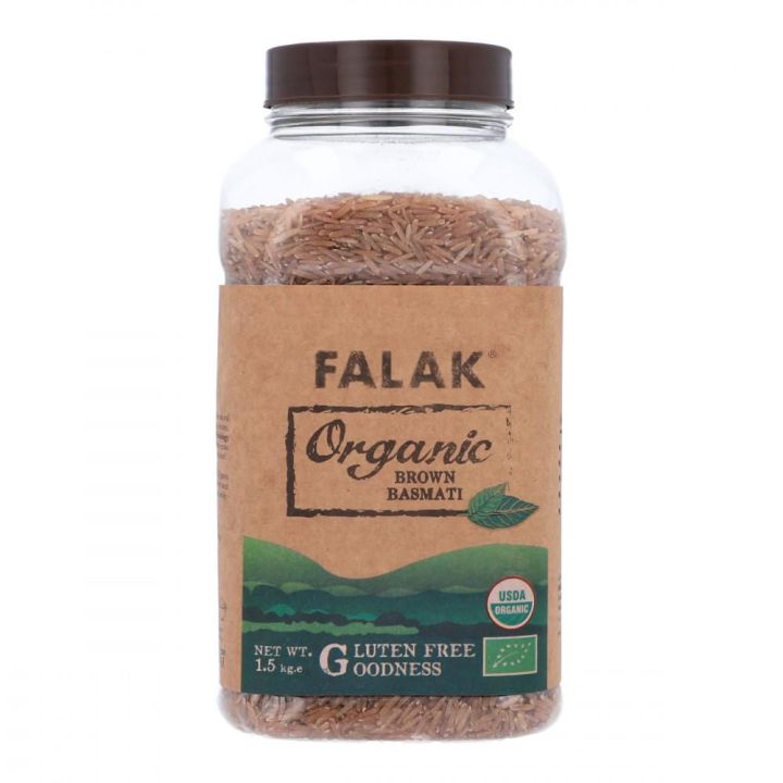 Fal Rice FAL-AK BASMATI RICE BROWN ORGANIC JAR 1.5 KG | Daraz.pk