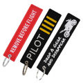 REMOVE BEFORE FLIGHT Keychain Pilot Key Chain for Motorcycles and Cars Backpack Key Tag New Embroidery Key Fobs. 