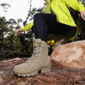New Men's Boots Fashion Outdoor Men Hiking Boots High Top Breathable Men Desert  Ankle Boots Non-slip Motorcycle Boots. 