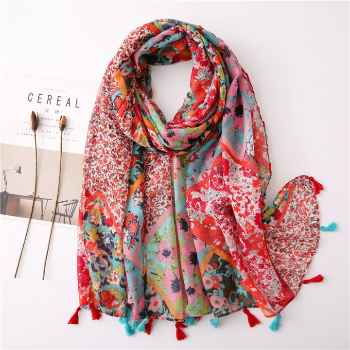2024%20Designer%20Brand%20Women%20Scarf%20Classical%20Print%20Lady%20Shawls%20Cotton%20Feeling%20Soft%20Oversize%20Hijabs%20Neck%20Headband%20Tassel%20Foulard%20-%20Image%204