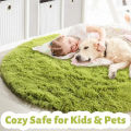 VIKAMA Plush Soft Cozy Round Rug Bedroom Living Room Home Decor Plush Rug Kids Room Decorative Rugs Home Decoration. 