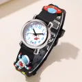 Astronaut Pattern Series Children's Watch Color Plastic Tape Boy Girl Student Gift Watch. 