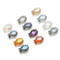 30 Pcs Crystal Small Fish Pendants 10x14mm Faceted Glass Loose Beads For DIY Making Charms Earring Necklace Jewlery Accessories.