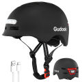 GUDOOK Adult Bike Helmet with Light - Bicycle Helmets Men - Women - Front and Back LED Lights for  Scooter， Cycling, Skating. 