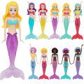 4/3 PCS 1 Bag Mermaid Water Play Toys Different Style for Swimming Children Game in Sun Pool/Beach/Bath Time Color Random.
