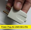 2pic Heavy Duty Electrical Power Plug AC 250V 6A 2 Pin European Standard EU Male Plug Power Adapter AC Power Connector Cable Cord Male Plug Adaptor.