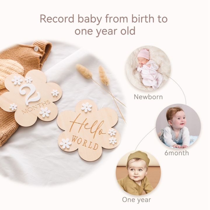 Wooden%20Milestone%20Monthly%20Cards%20Cloud%20Flower%20Animal%20For%20Record%20Newborn%20Photography%20Accessories%20Baby%20Souvenir%20Birthing%20%20-%20Image%204