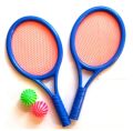 Kids Tennis Racket Set for Boys & Girls with pack of 2 Rackets & Balls Lightweight Outdoor Indoor Sports Toy Set Plastic Tennis Bat Game for KidsFun Garden Beach Park Play Toy Durable Training Racket Pack for Children Family Sports Game Gift Set for Kids. 
