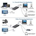 4K HDMI-Compatible USB 3.0 Video Capture Card 1080P 60FPS 60Hz Video Recorder Grabber for Game Recording Live Streaming. 