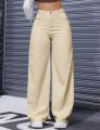 Ladies' High Waisted Pants, Casual Wide Leg Trousers for girls/ Women , (Mum Pants). 