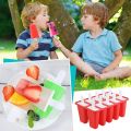 Popsicle Molds Silicone Ice Pop Molds BPA Free Popsicle Mold  with Silicone Funnel and Cleaning Brush. 