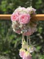 gajray for girls artificial imported flowers 2 hands pink roses and white roses bridal jewellery set kangan bangles with babybreaths. 
