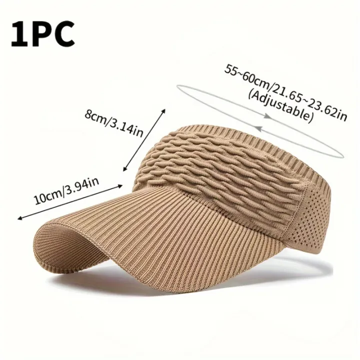 1pc%20Women%20Anti-UV%20Sun%20Hats%20Breathable%20Adjustable%20Empty%20Top%20Visor%20Caps%20for%20Tennis%20Golf%20Running%20Travel%20Beach%20Sport%20Outdoor%20Hat%20-%20Image%202