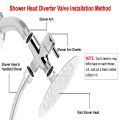 Brass 3-way G1/2 Shower Diverter Valve Water Separator Shower Tee Adapter Adjustable Faucet Switcher Bathroom Replacement Part.
