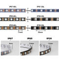 WS2812B Led Lights DC5V RGB Led Strip Light Individually Addressable Led Lights IC Magic Strip Light Black White PCB IP30 65 67. 