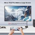 USB C to HDMI VGA Adapter, Type C to VGA to USB C Thunderbolt 3 for Dual Monitor Adapter. 