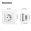 MOES Tuya ZigBee Wall Socket EU Embedded Outlet Energy Smart Monitor Indicator App Remote Control Works With Alexa  Home. 