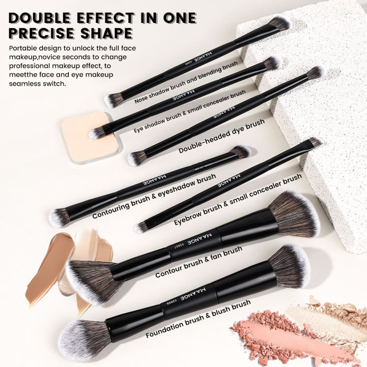 MAANGE%207pcs%20Professional%20Dual-ended%20Makeup%20Brushes%20Soft%20Dense%20Hair%20for%20Foundation%20Powder%20Blush%20Eyeshadow%20Makeup%20Accessories%20%20-%20Image%203