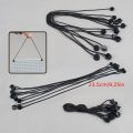 5pcs Black Spider Silk Rope Connectors, 23.5cm Building Bricks Chain Building Block 14226 63141 Accessories High-Tech MOC Blocks.