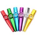 Kazoo Silver Aluminum Alloy with Membrane Flute Diaphragm Mouth Kazoos Musical Instruments.