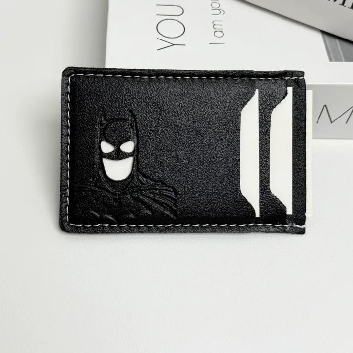 Superhero Style Leather Bat Wallet for Men – Slim Personalized Card ...