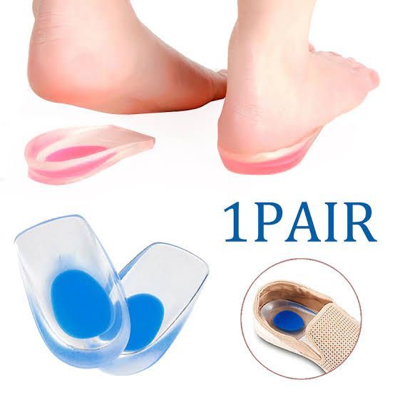ViveSole Gel Heel Cups for Pain, Plantar Fasciitis (Pair) - Silicone Insert Pads for Relief, Bone Spurs, Shoes, Achilles Treatment - Foot Comfort Support Protectors for Women, Men - Massaging