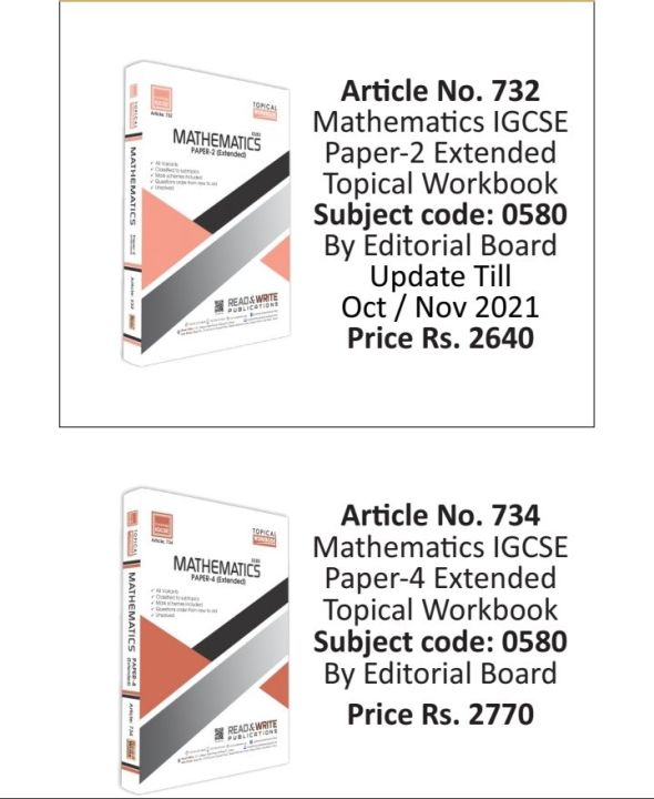 IGCSE MATHS TOPICAL PAST PAPER 2&4 BY EDITORIAL BOARD