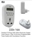 Digital Timer Socket Switch LCD Timing Weekly Programmable Timer Switch 220V-10A Multi-functional EU Plug Energy Saving Timer Programmable Electronic Timer Socket Digital Timer 16 groups Time setting. 