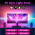 USB Computer Sync Light Strip PC Strip Lights 24 27 32 34 Inch Monitor RGB Screen LED Backlight for Gaming Room Atmosphere Decor.