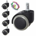 2"(5 pes Swivel 1set)chair Wheel(push-10mm) universal plastic pu super Quality All types of office computer chairs and boss chairs wheels heavy quality Will 360° degrees rotate .5 pes Weight Capacity -250kg. 