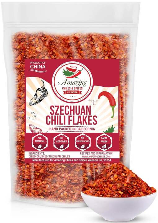 Sichuan Chili Flakes, 100g- Traditional Red Pepper Spices and Szechuan Seasoning