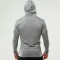 Men’s Running T-shirts Spring Autumn Bodybuilding Hoodies Cotton Breathable Fitness Workout Hooded Clothing Gym Sports Muscle. 