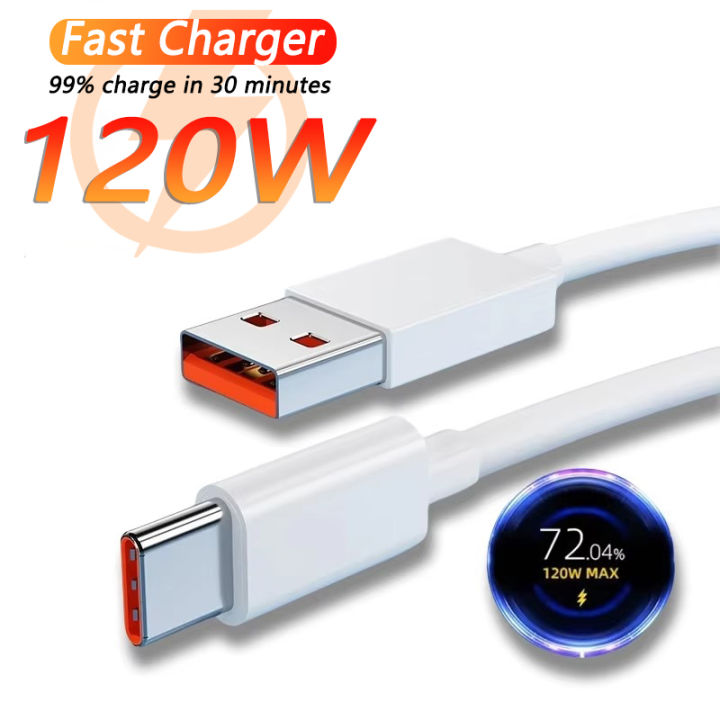Redmi Usb Cable 120W 6A USB Super Fast CPD3.harger Cable For Xiaomi Mi 11 12 Redmi Note ...