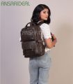 Jeep Premium Leather Unisex Backpack. 