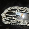 Vintage freshwater rice pearls necklace. Multi-strands freshwater pearl.... 