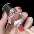 1 Set Silicone Transparent French Nail Art Stamper & Template Kit / DIY Nail Art Tools. 