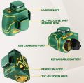 Laser Level 3D & 3 x 360°, Line Laser Green POPOMAN, USB Rechargeable, Self Leveling and Pulse Mode, Magnetic Pivoting Base, Auxiliary Supporting Bracket, Carrying Case Include - MTM350B. 