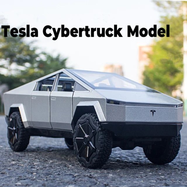 1:24 Scale Cybertruck Model Toy Pull Back Pick-Up Truck with Sound and Light