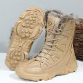 New Winter Men Snow Boots Platform Plush Comfortable Ankle Boots Waterproof Anti-Slip Warm Desert Boots Hiking Shoes High Top. 