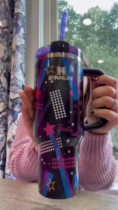 High Quality Barbie Stanley Tumbler Mugs with Straw – High Quality ...