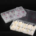 500 PCS / Box Clear Natural Artificial Fake Nail Tips Full Half Cover French False Nails Mixed Sizes Extension Long Tips. 