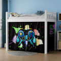 Bunk Bed Curtains Loft Bed Game Machine Pattern Curtains Privacy Bottom Bunk Bed Curtain Blockout Breathable Bunk Bed Canopy. 