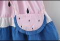 Watermelon theme dress with baby playing bag for girls. 
