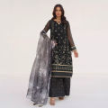 Salitex Eid Collection 3 Piece for Women Unstitched Festive Embroidered Suit (SUNW7NO117). 