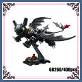 MOC Technical Popular Anime Flying Dragon Building Blocks Bricks Assembling Model Toys for Children Birthday /Halloween Gift Set. 