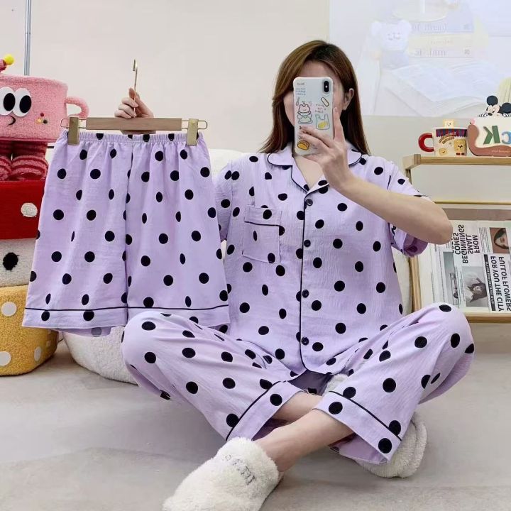 Printed%20Sanrio%20Hello%20Kitty%20Summer%20Cute%203%20Pcs%20Pajamas%20Set%20For%20Women%20-%20Image%202