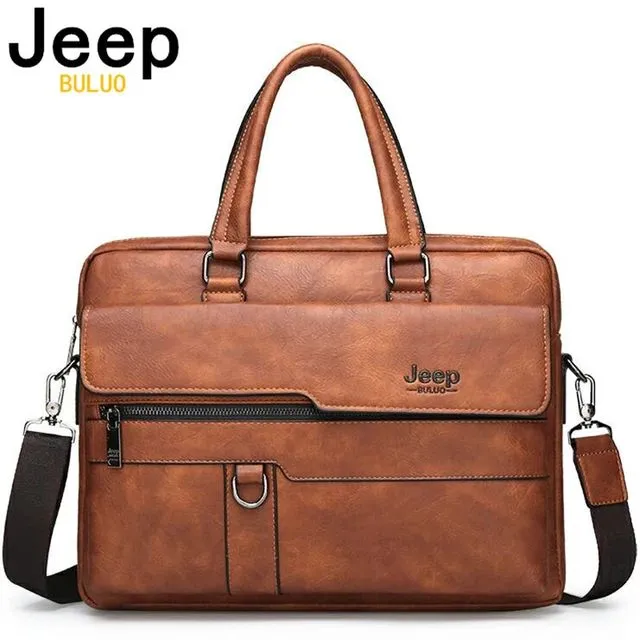 JEEP%20BULUO%20Laptop%20Handbag%20Hot%20Large%20Capacity%20Leather%20Briefcase%20Bags%20For%20Man%2013.3%20inches%20Laptop%20Work%20Travel%20Bag%20Brown%20&%20light%20Brown%20&%20Black%20-%20Image%202